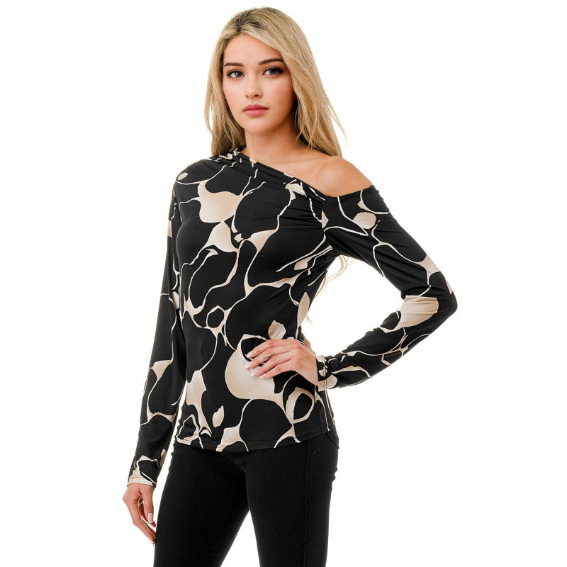 Open Shoulder Ruch Top