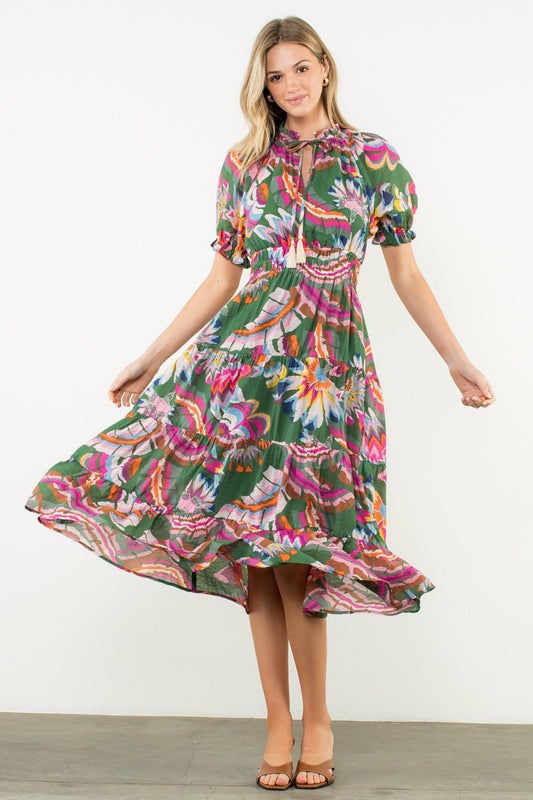 Siesta Tiered Maxi Dress