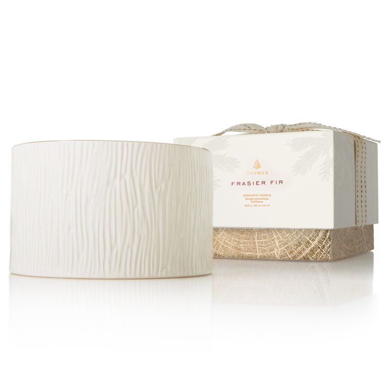 Frasier Fir Gilded Ceramic Poured Candle  3-wick