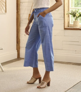 Tie Front Chambray Pants