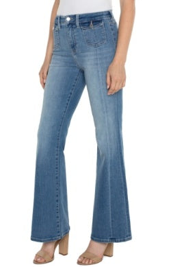 Hanna Flare Flap Front Pocket Jean