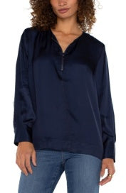 Viv Zip Front Blouse