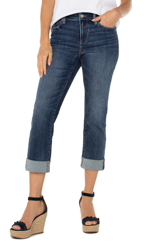 Wells Charlie Crop Wide Rolled Cuff Jean