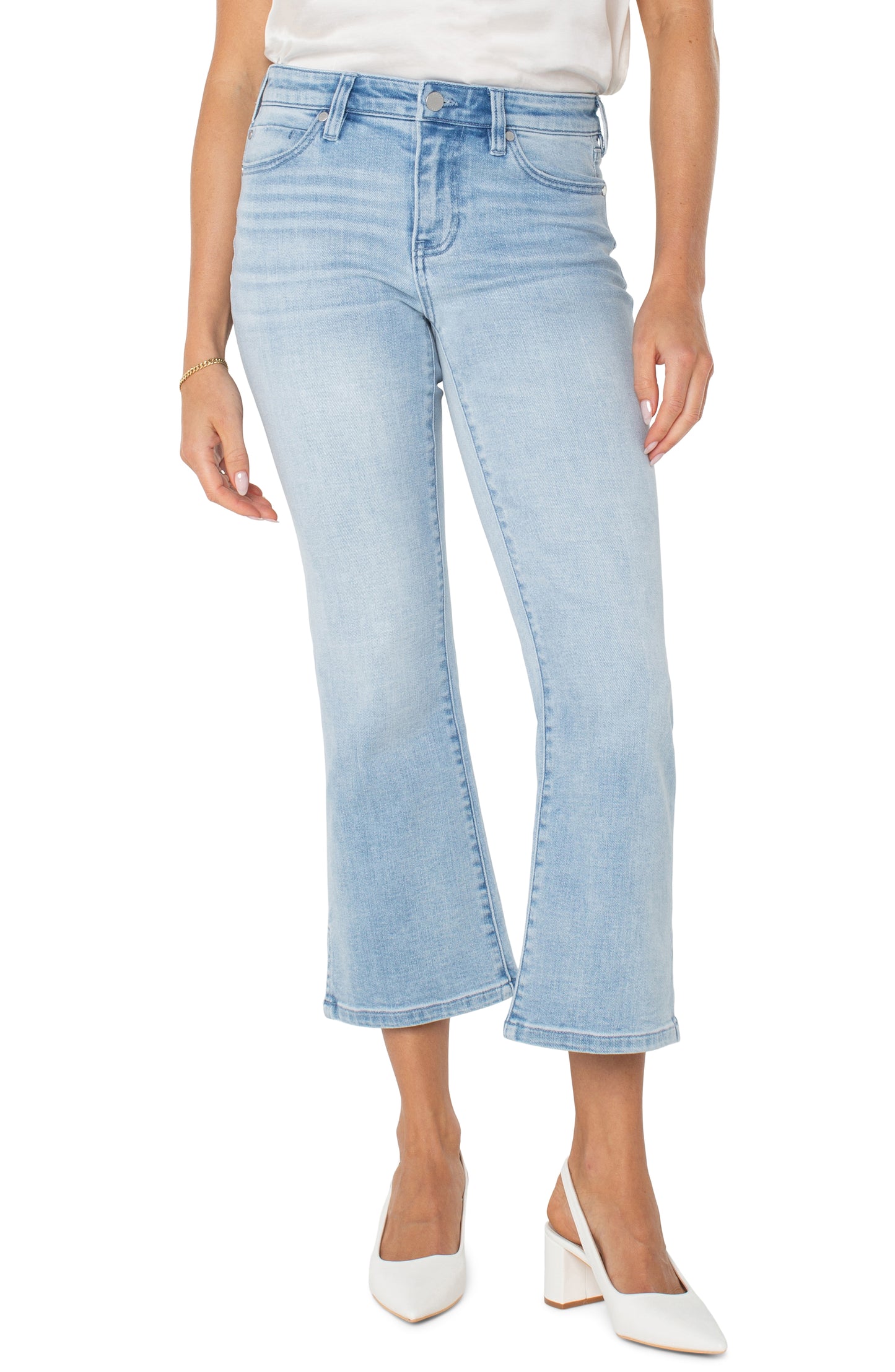 Hannah Cropped Flare Side Slit Jean