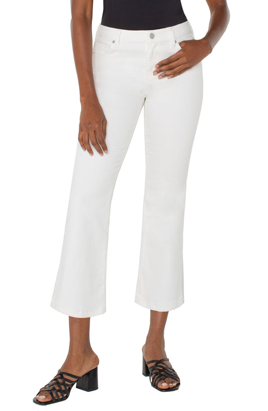 White Hanna Crop Flare Jeans