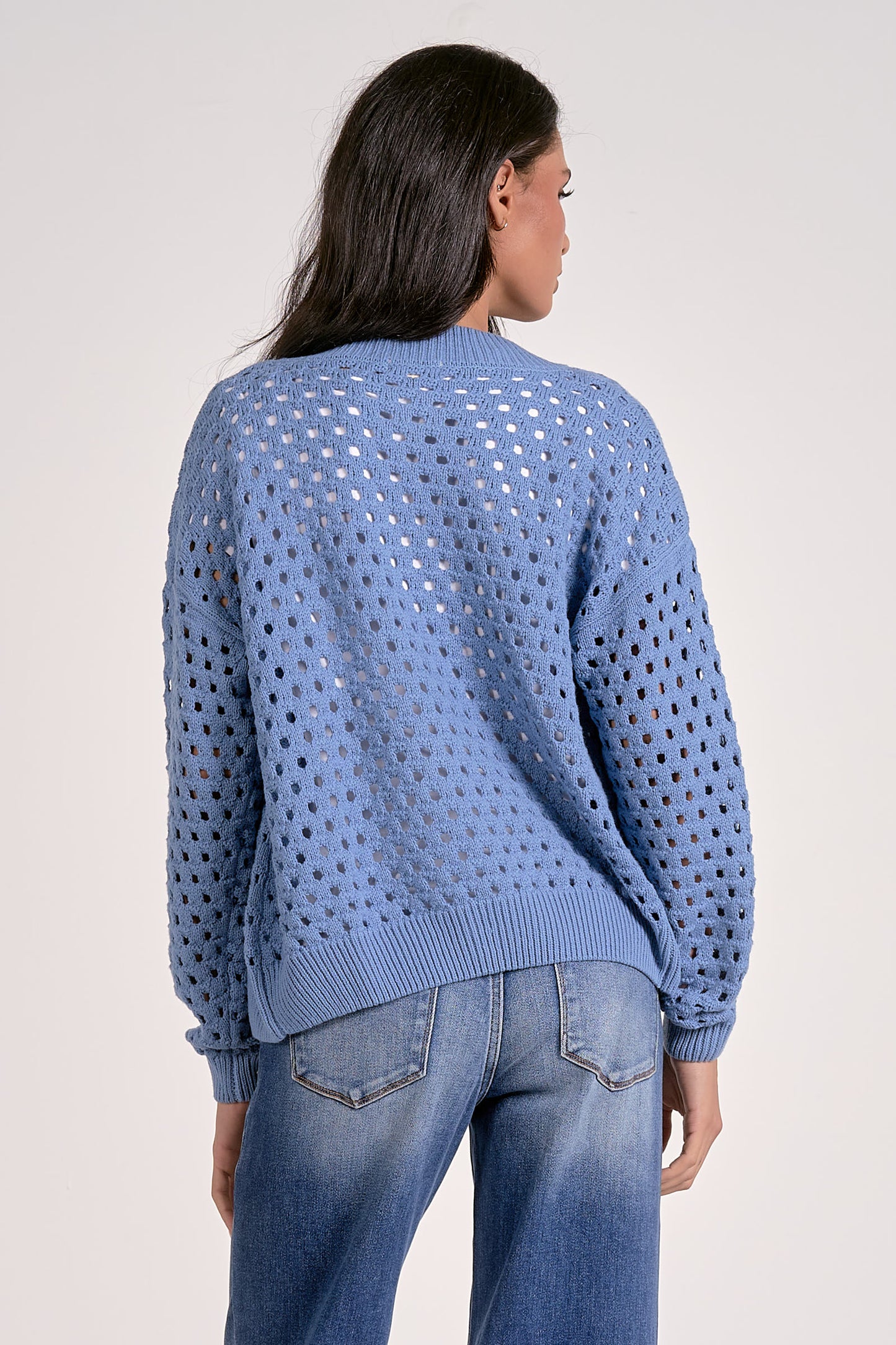 Lightweight Blue Zip up Sweater