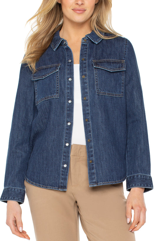 Jean Shirt with Pockets