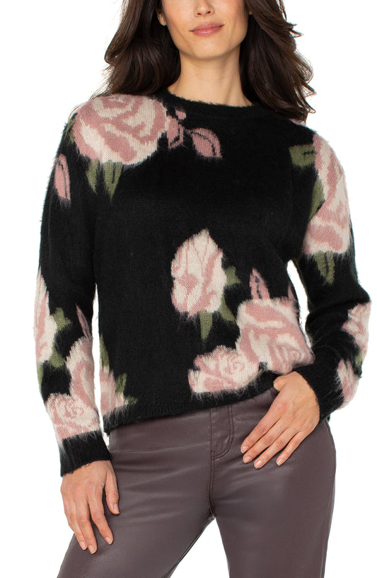 Black Multi Floral Sweater