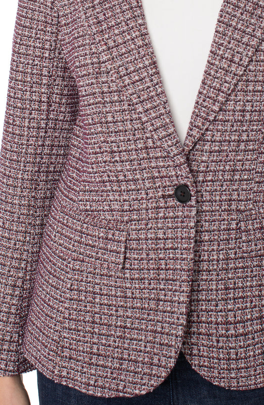 Boyfriend blazer w/ removeable hood