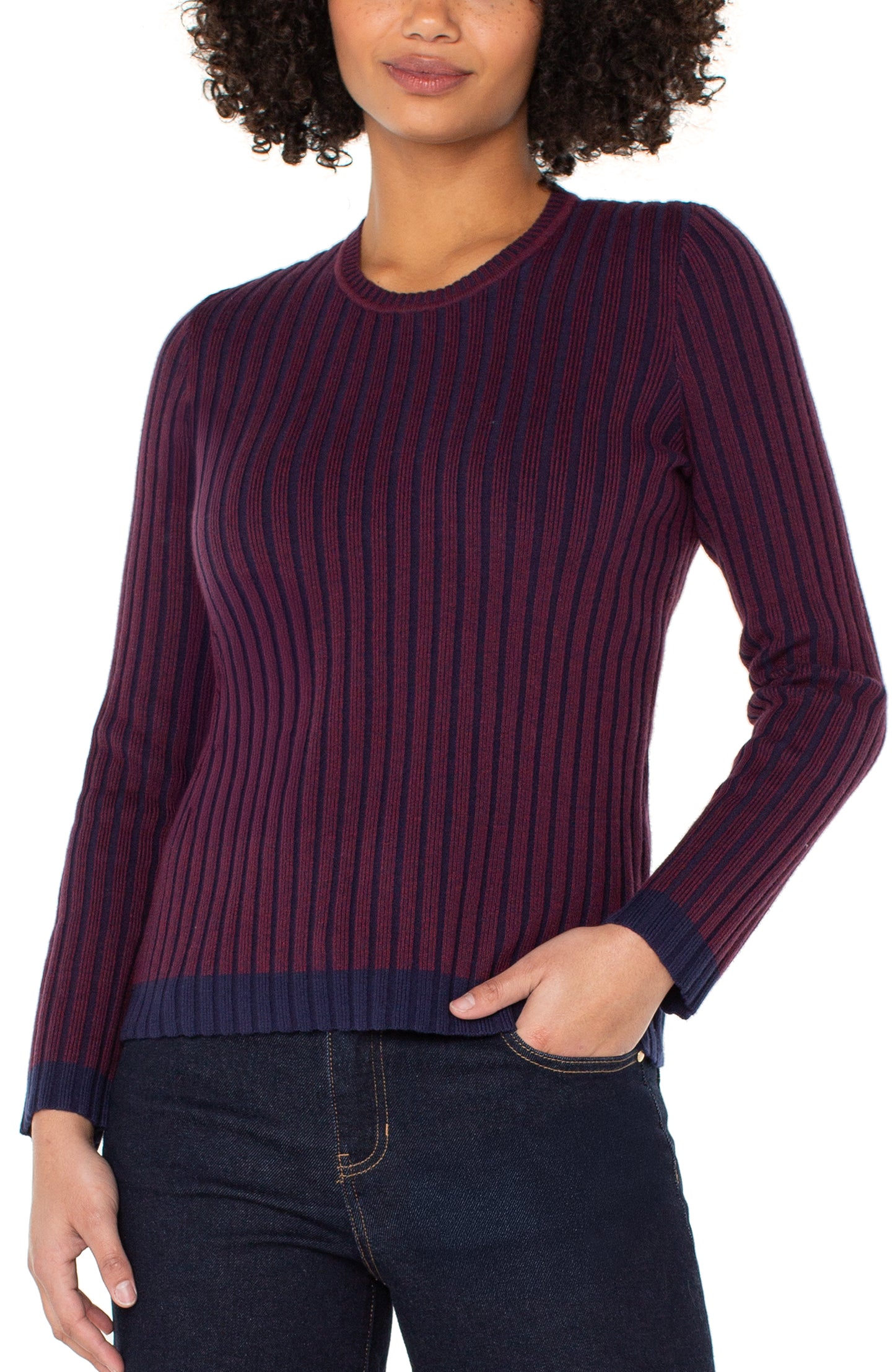 Cabrnet Ribbed Sweater
