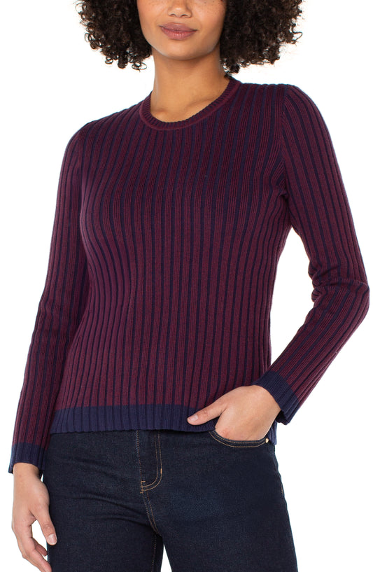Cabrnet Ribbed Sweater