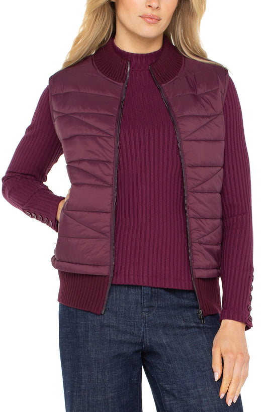 Berry Quilted Vest