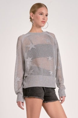 Silver Glitter Star Shirt