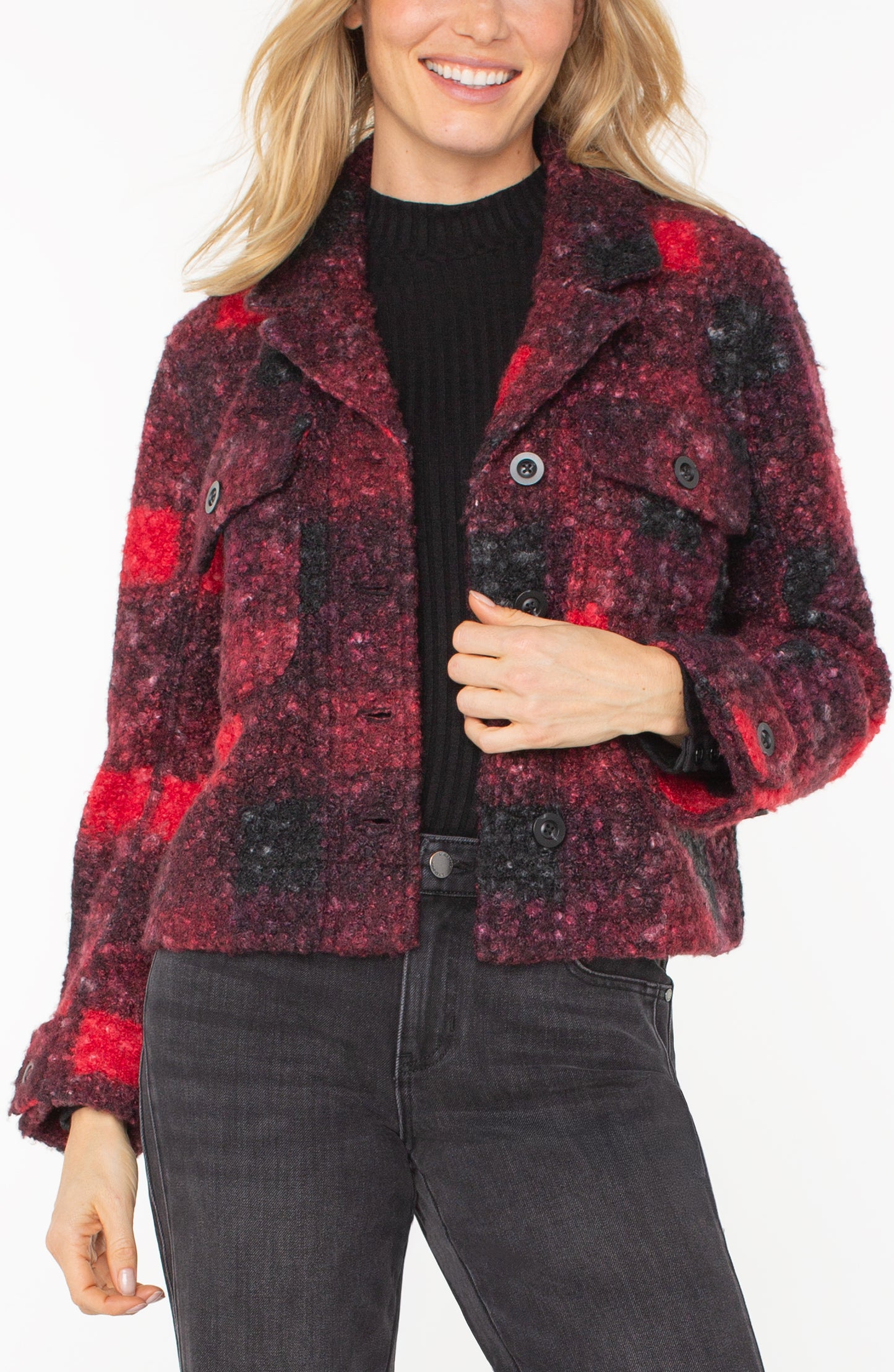 Red and Black Shacket