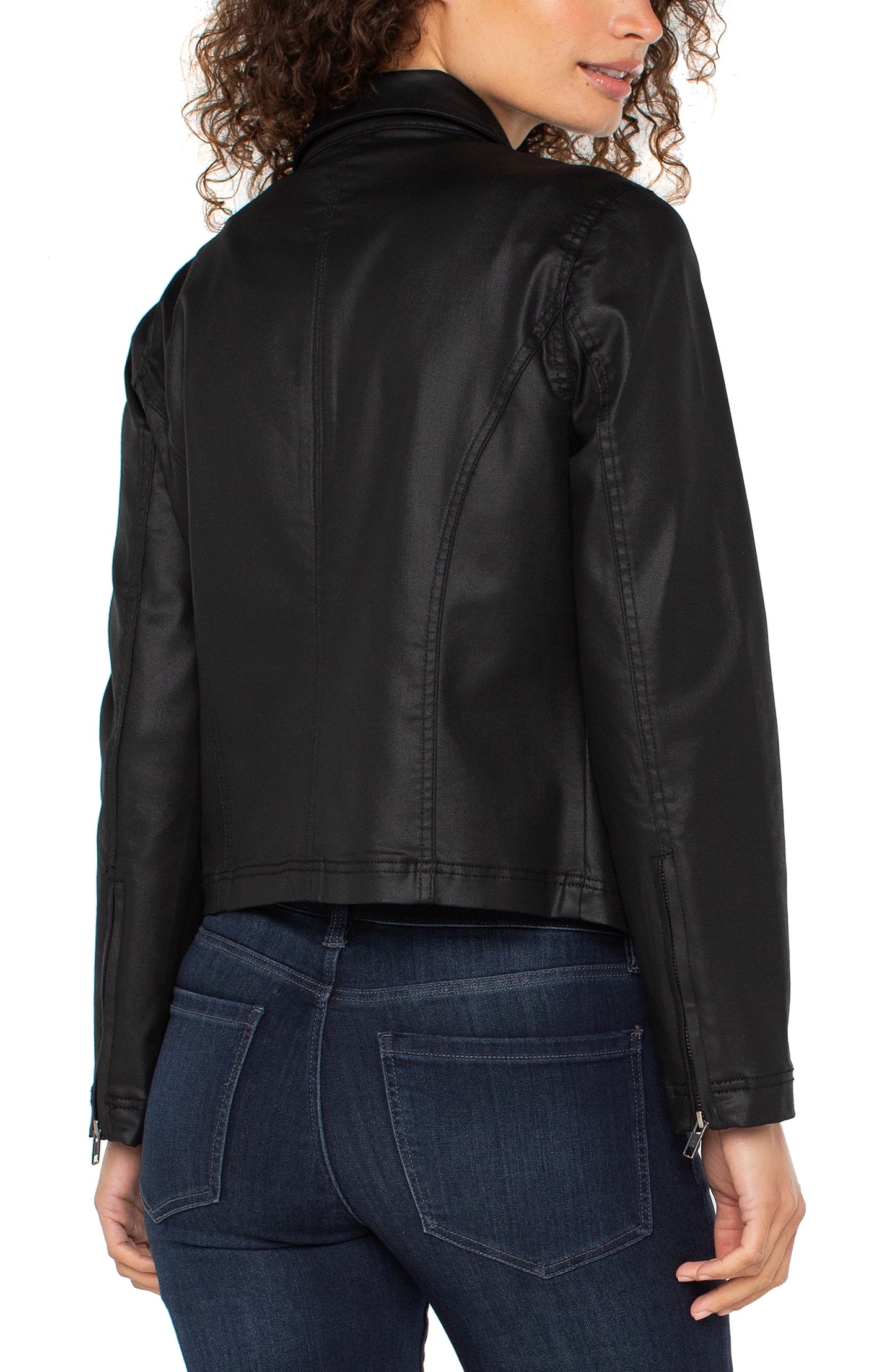 Coated Zip Up Jacket