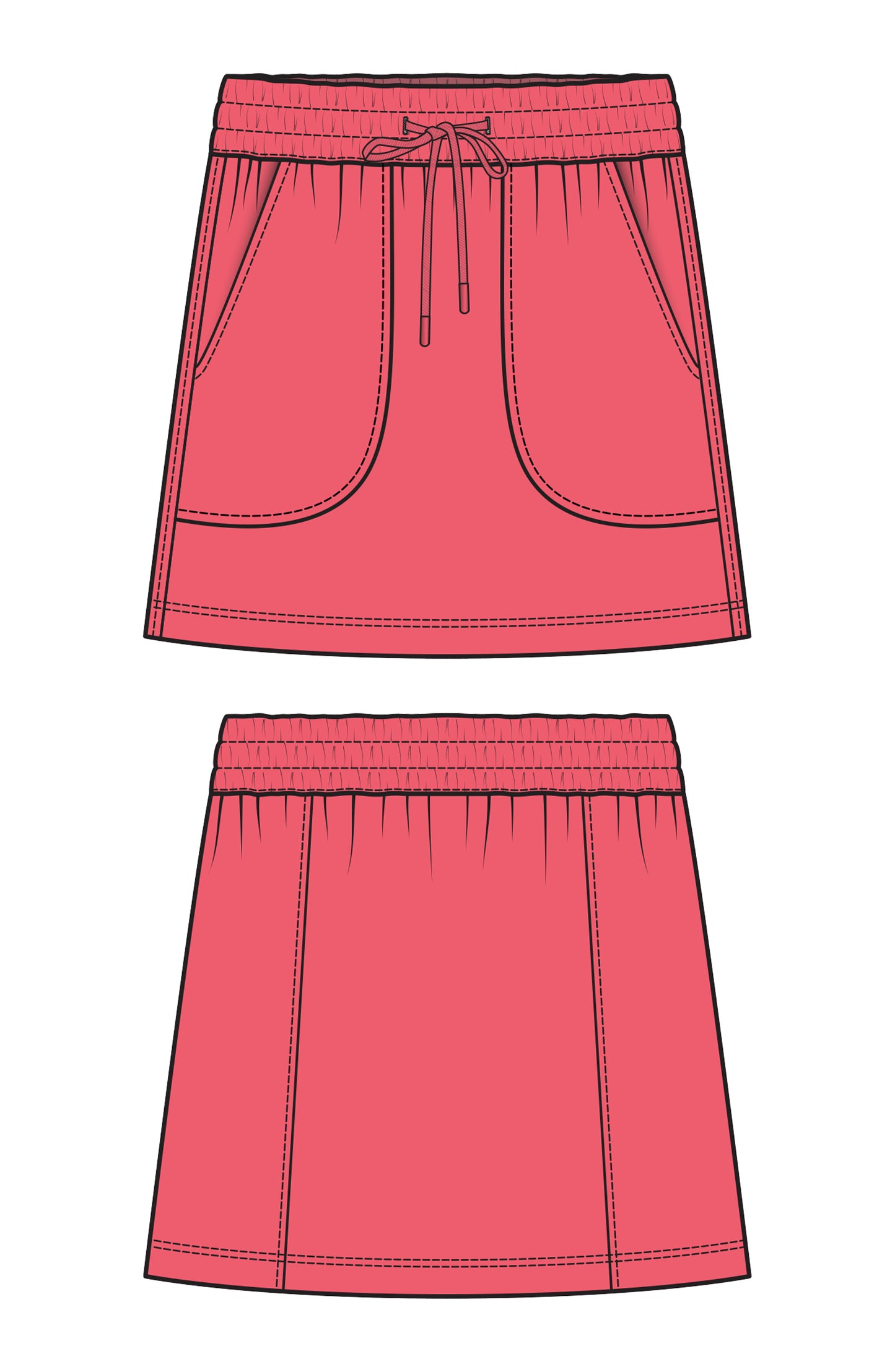 Sunset Coral Skort