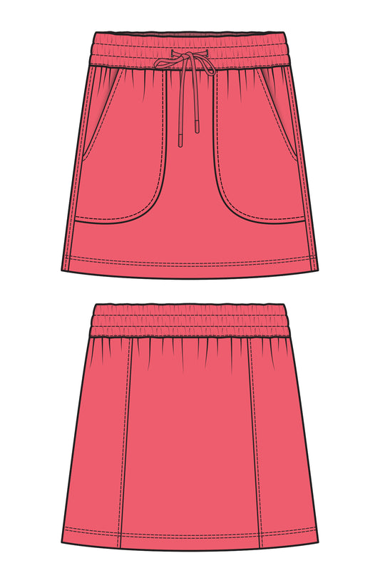 Sunset Coral Skort