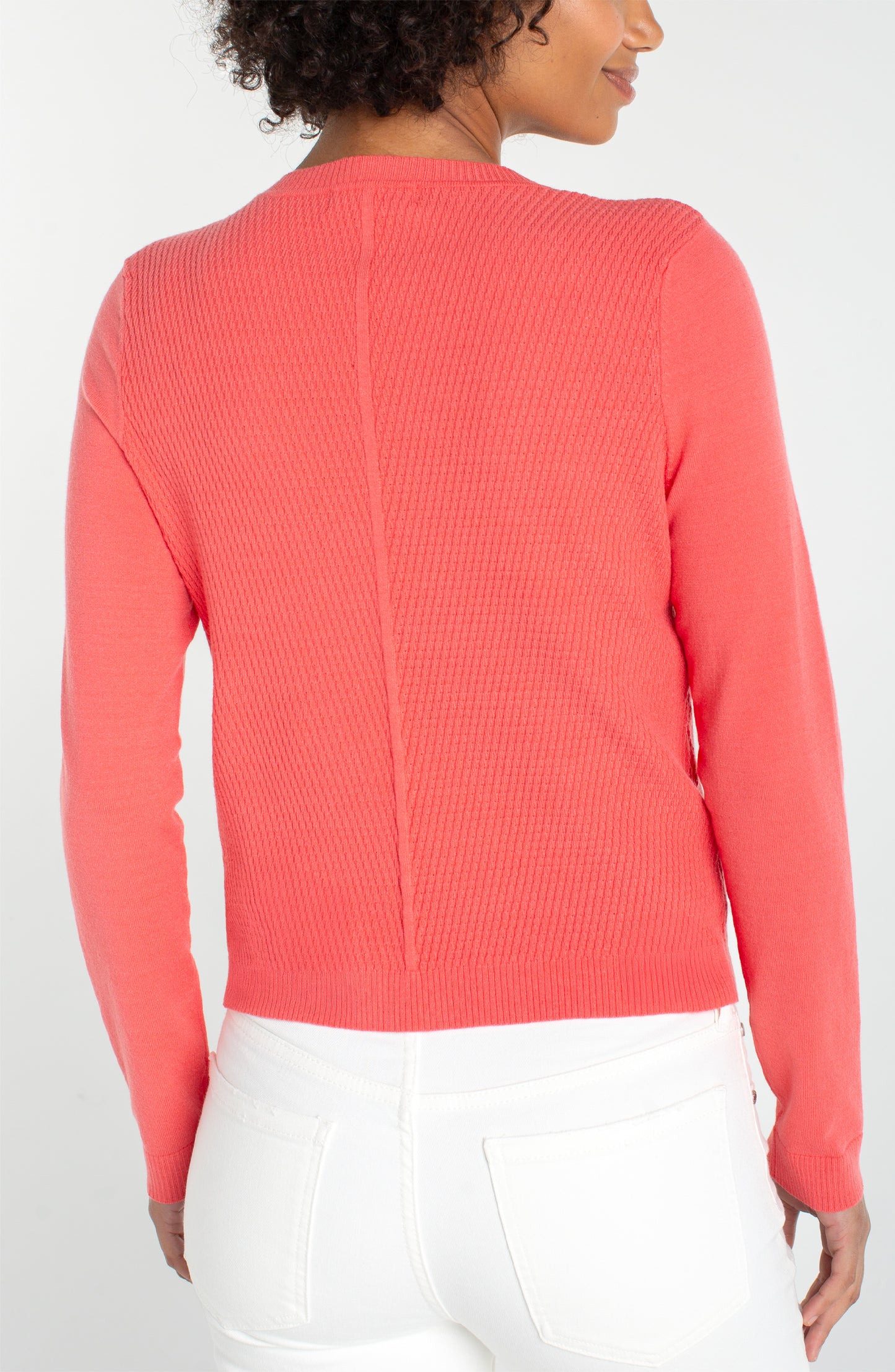 Sunset Coral Crew Sweater