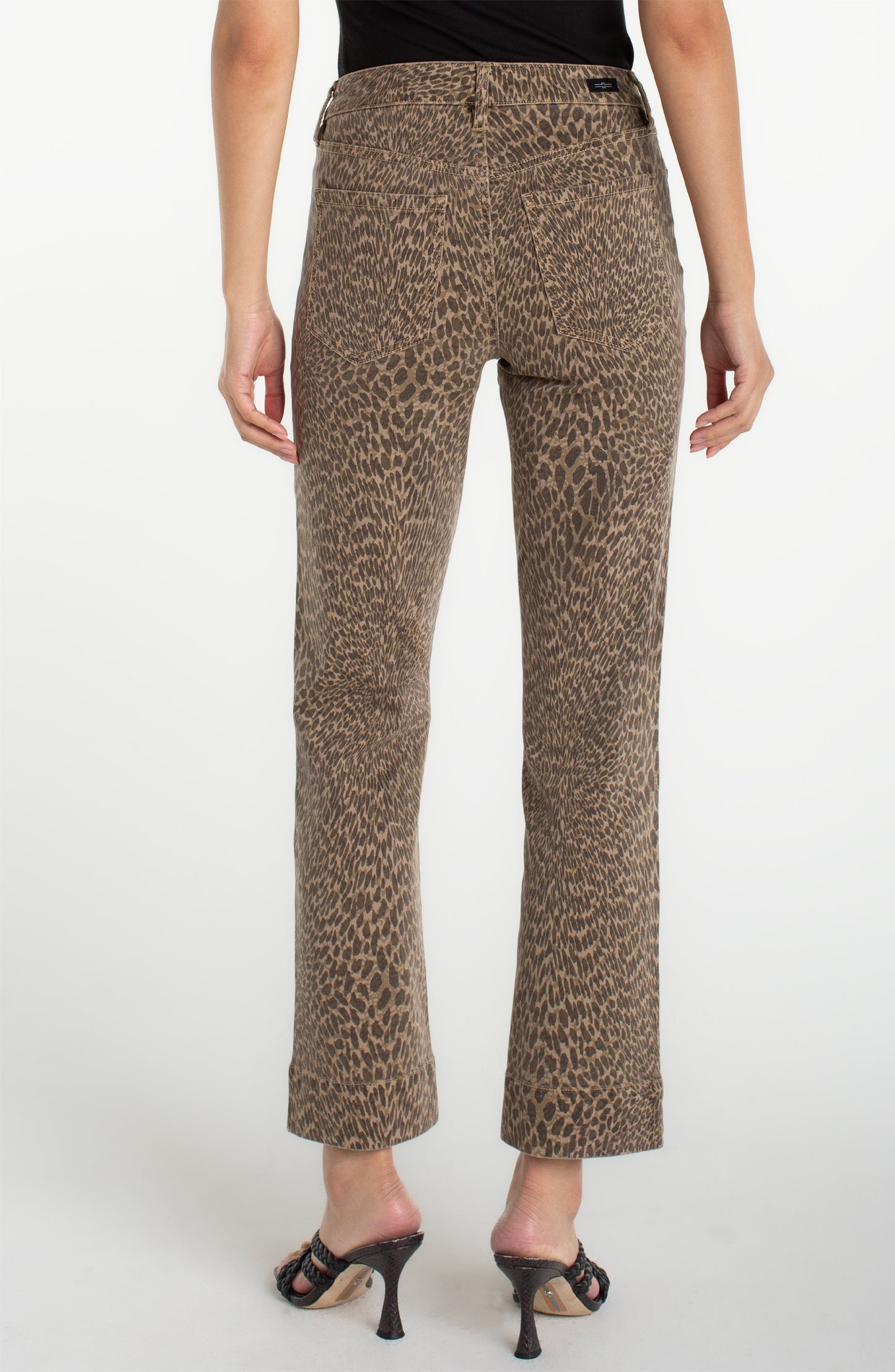 Leopard Kennedy Wide Hem Jean