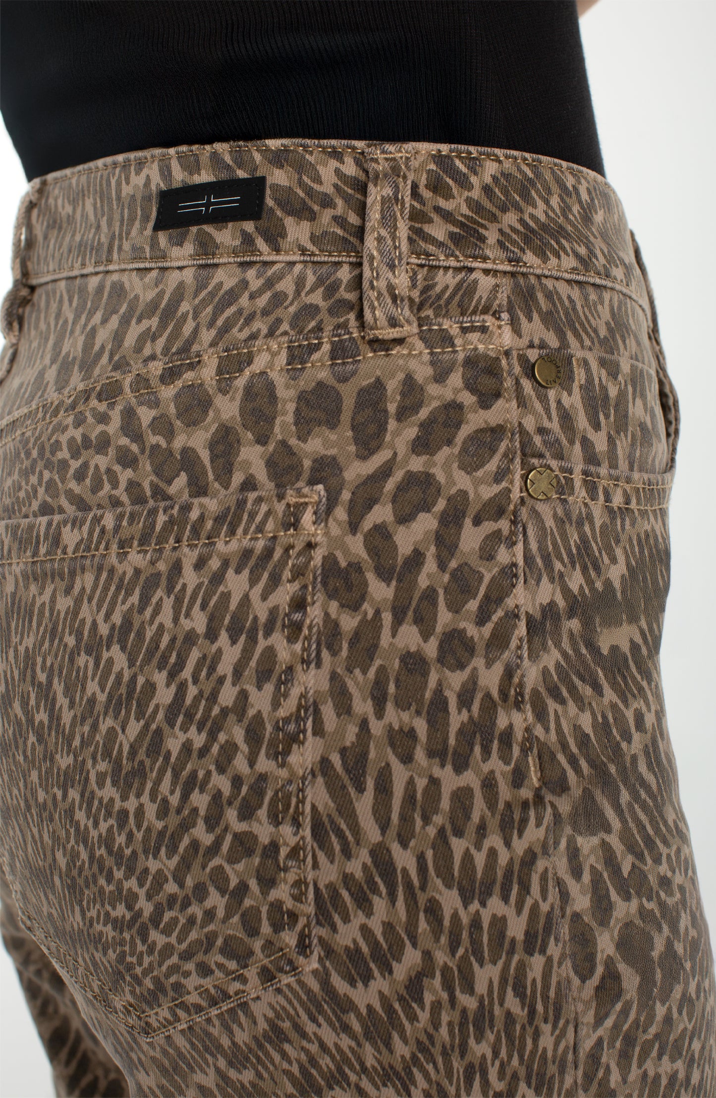 Leopard Kennedy Wide Hem Jean