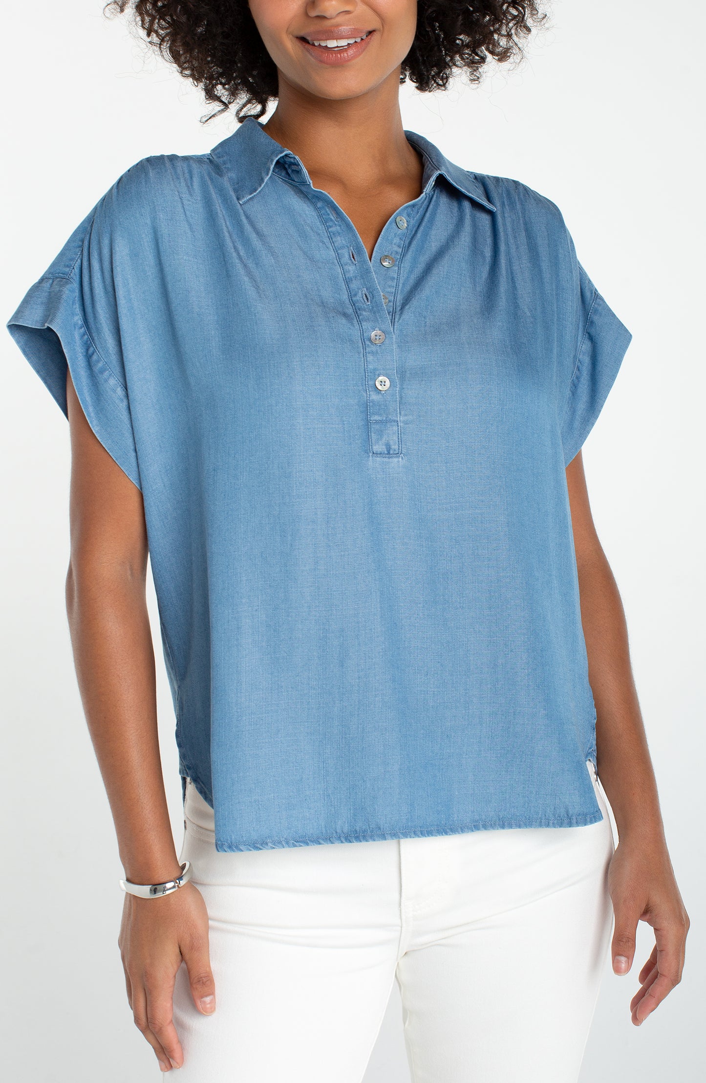 Sunit Popover Shirt with Shirring