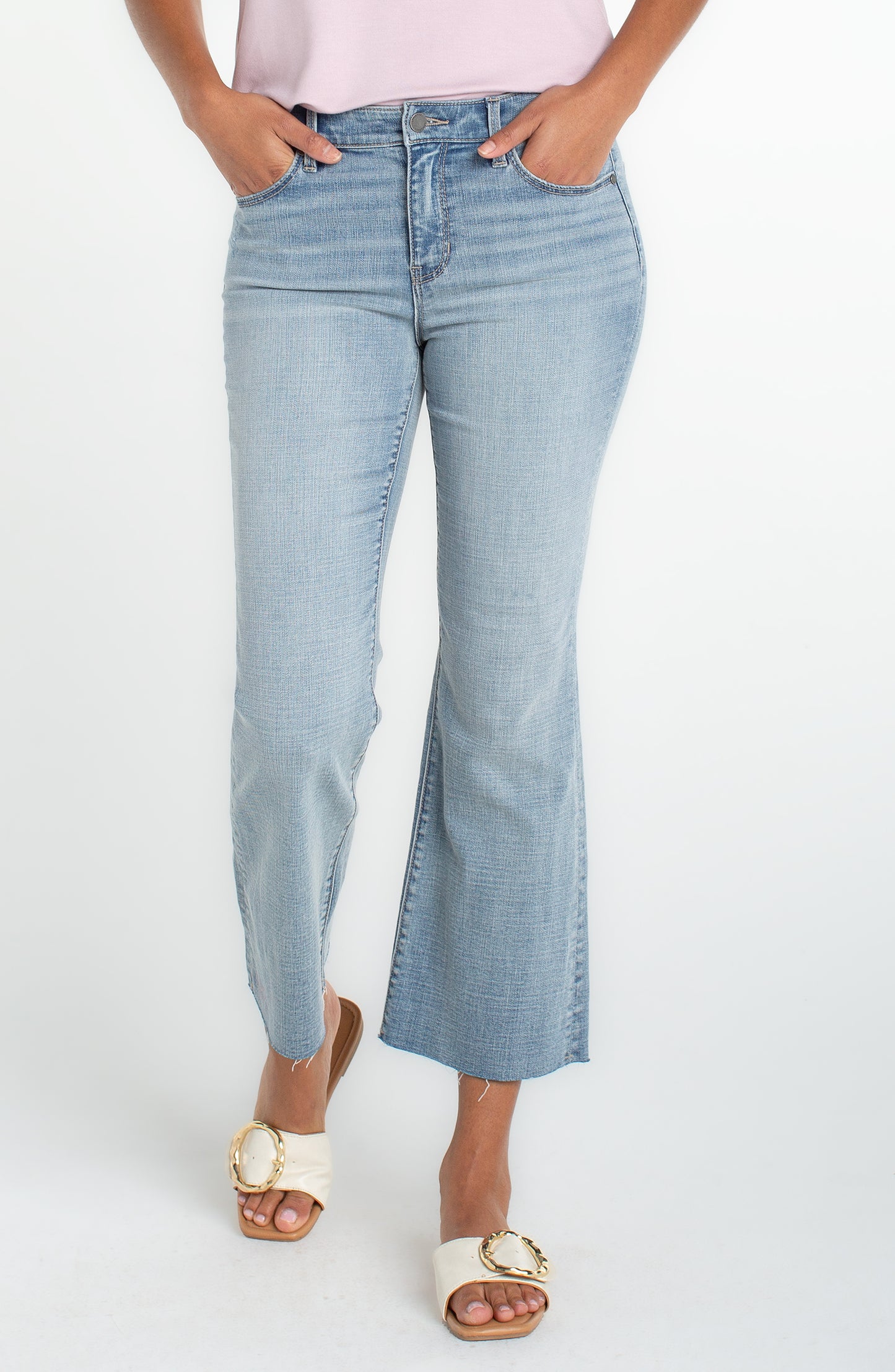 Tem Hannah Crop flare Cut Hem Jean