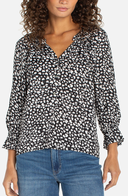 Black and White Heart Blouse