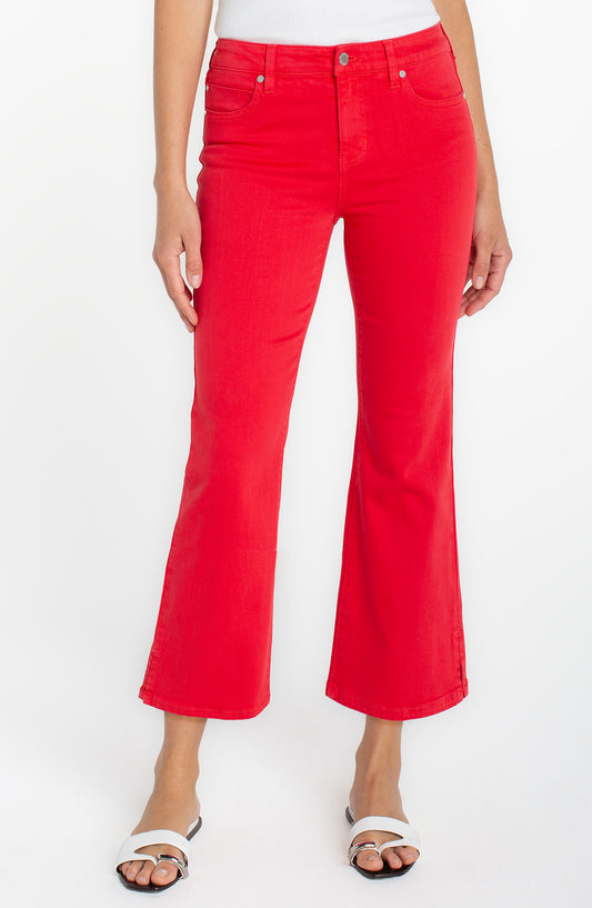 Red Hanna Cropped Jeans
