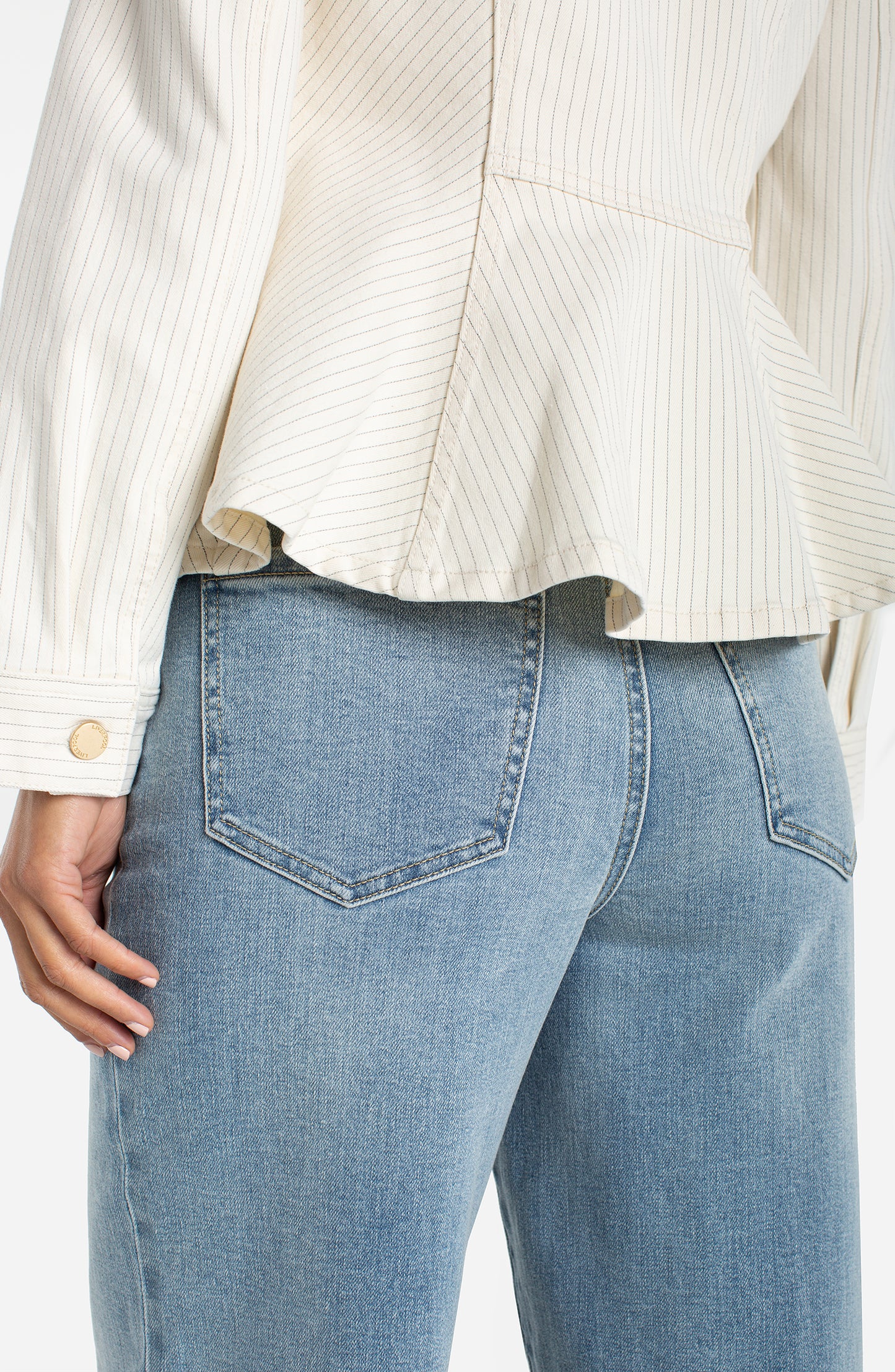 Nautical Stripe Fitted Trucker Jacker