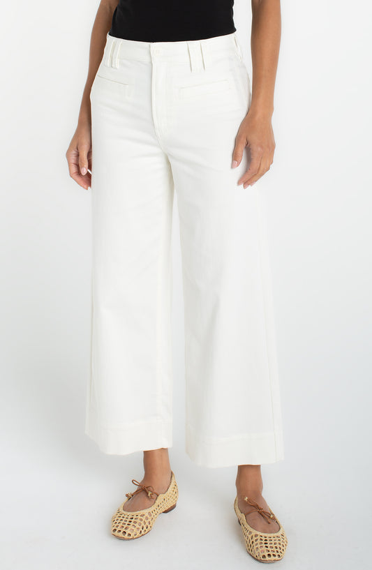 Crop Wide Leg Welts Pants