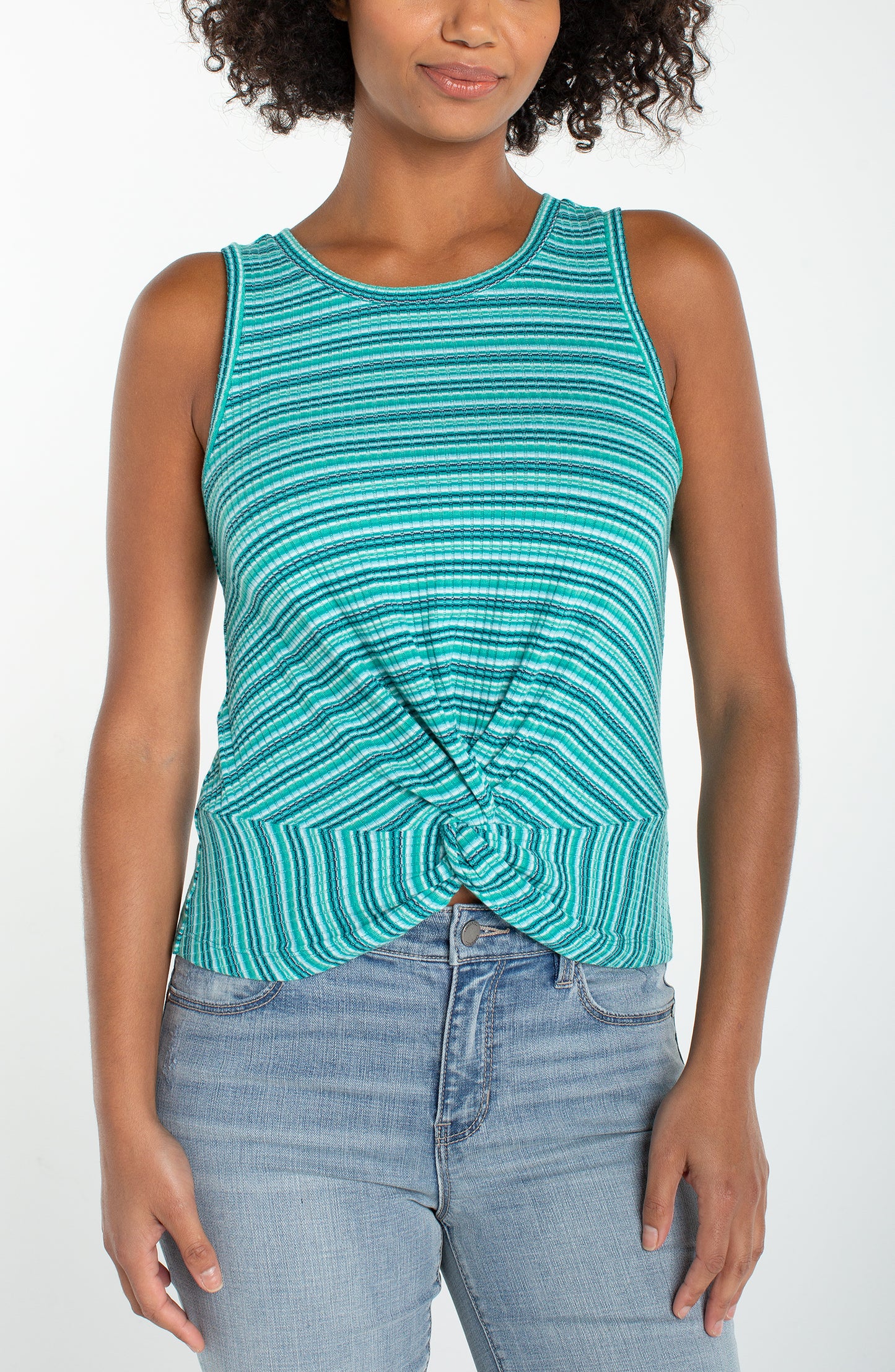 Turq Twist Tank Top