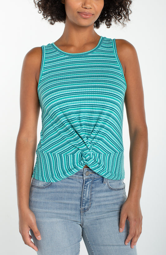 Turq Twist Tank Top