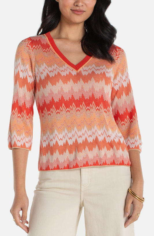Orange and White 3/4 Shirt