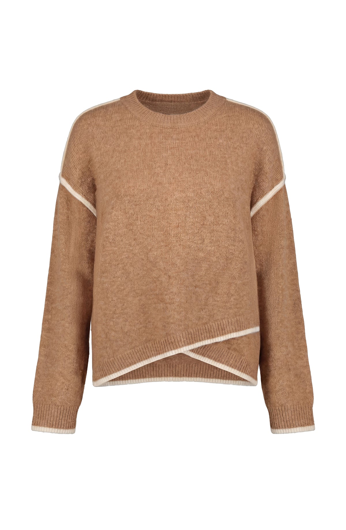 Crewneck Sweater Cream Tulip Hem