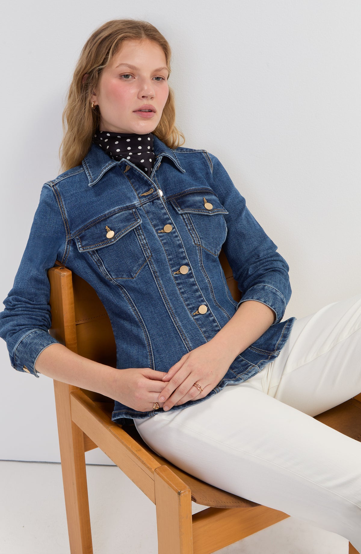 Crest Indigo Flare Jacket