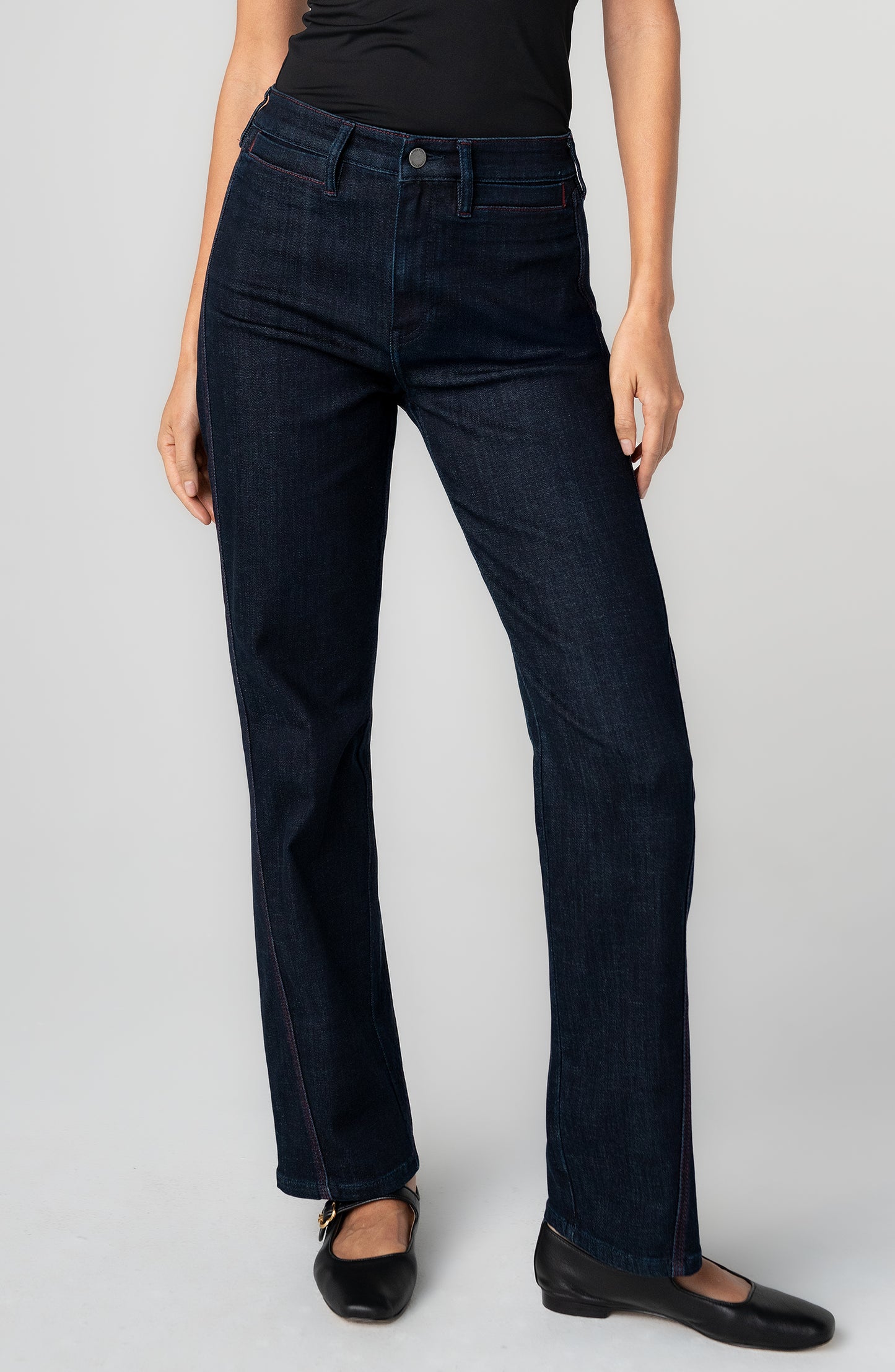 Kennedy Straight Side Stitch Detail Jeans
