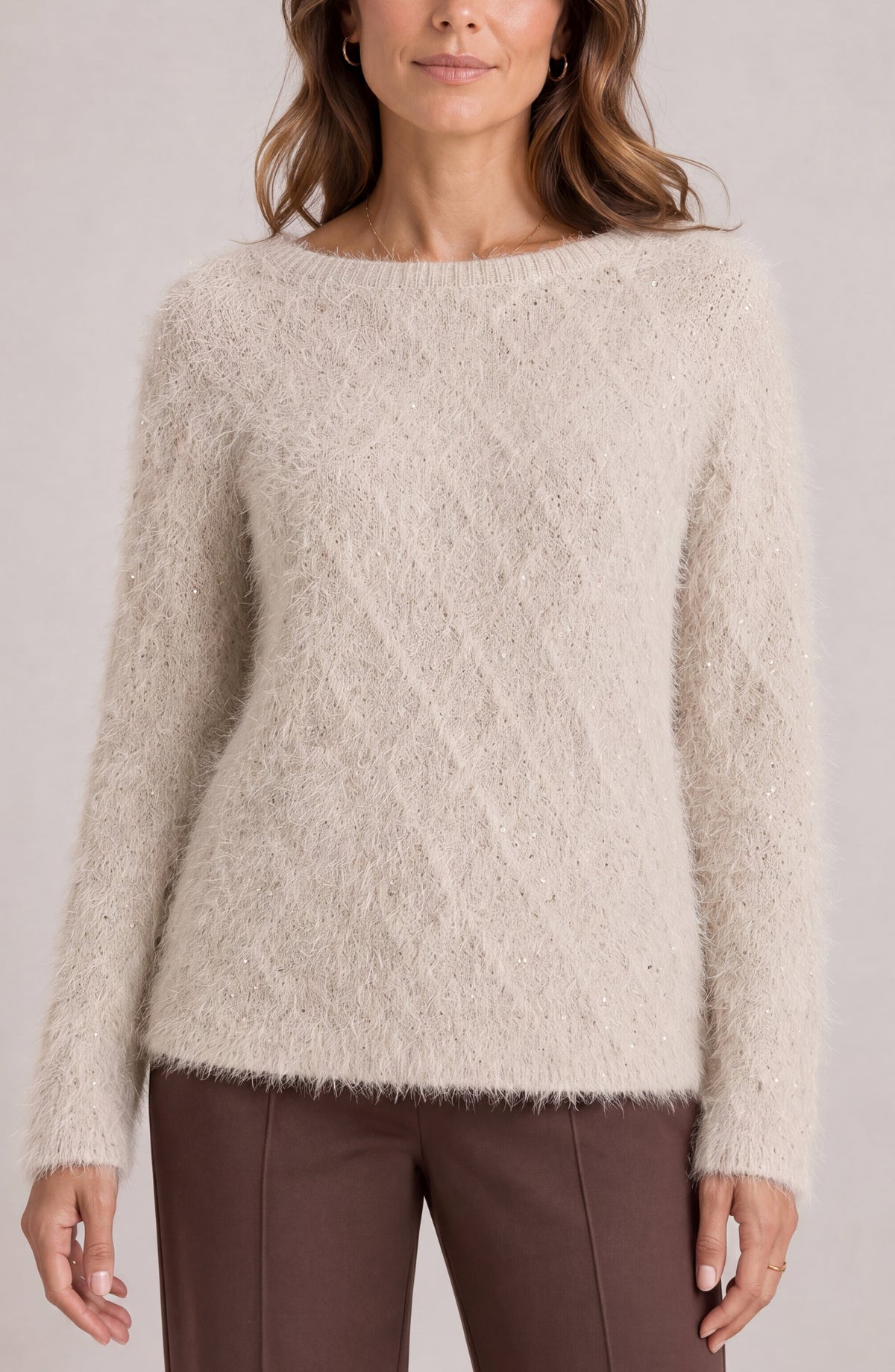 Camel Metallic Sweater