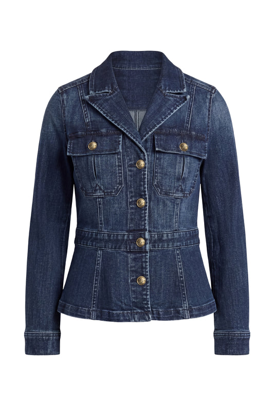 Peplum Jacket with Tab Detail
