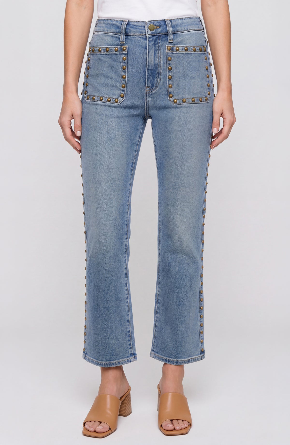 Hannah Flare Patch Pockets Studs
