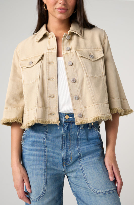 Frayed Flounce Jacket