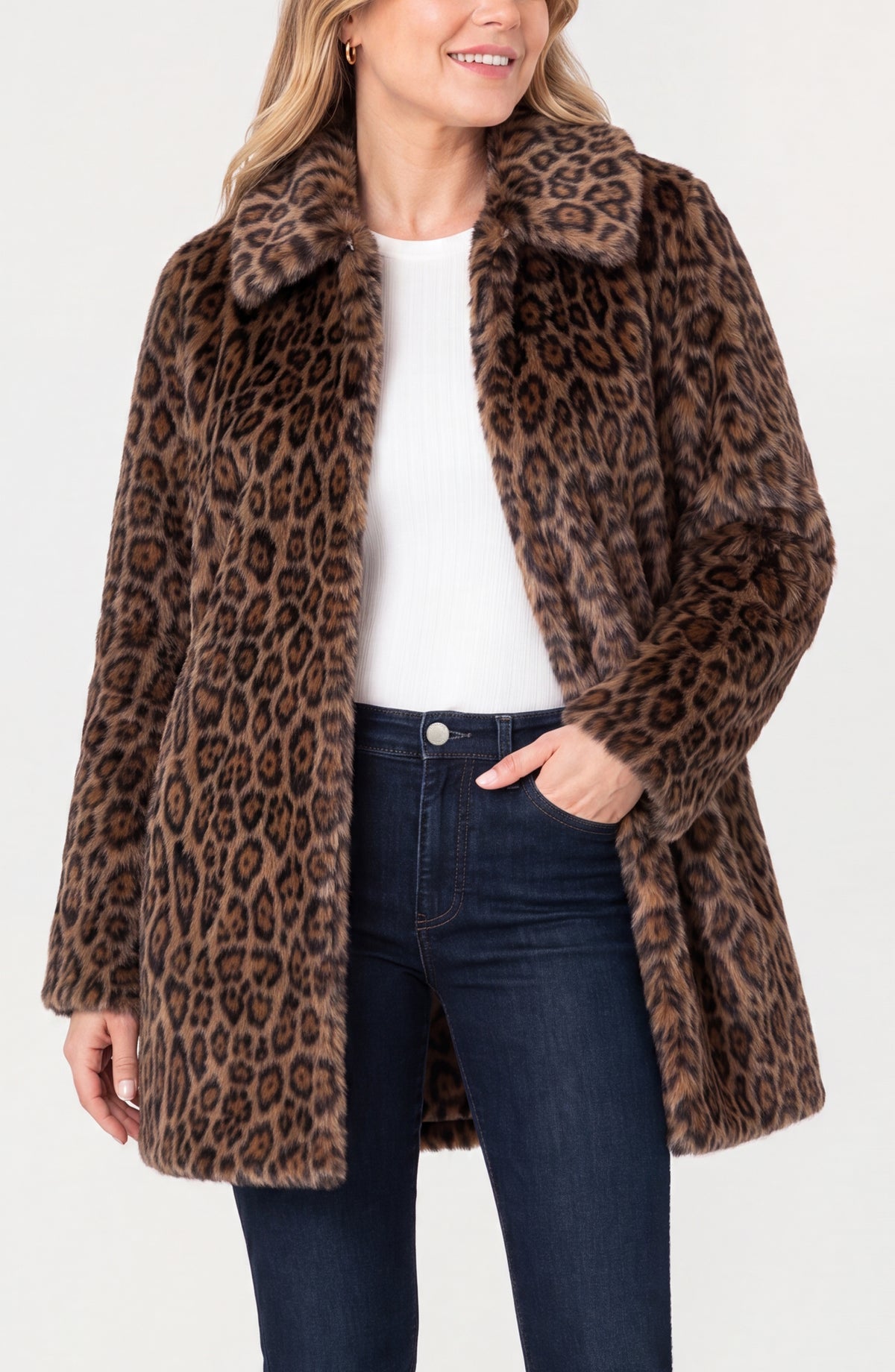 Leopard Faux Fur Jacket