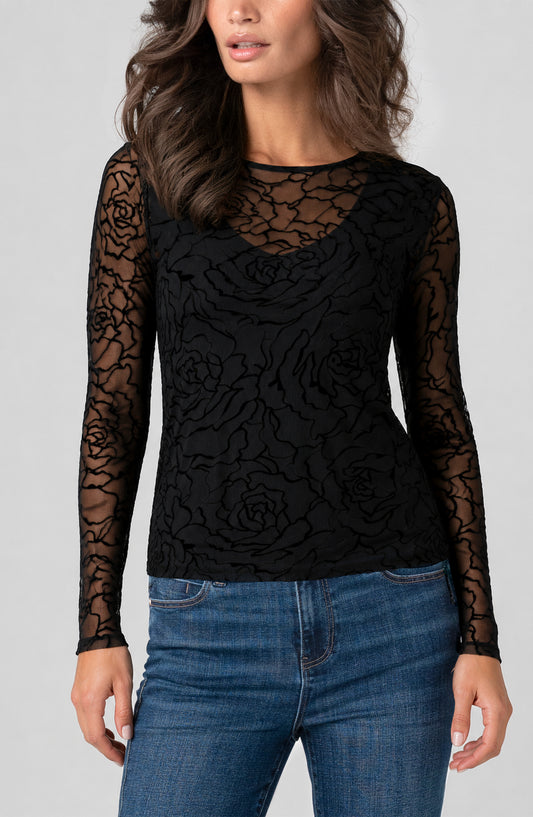 Black Rose Sheer Shirt