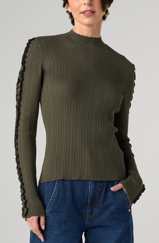 Long Sleeve Mock Neck Sweater