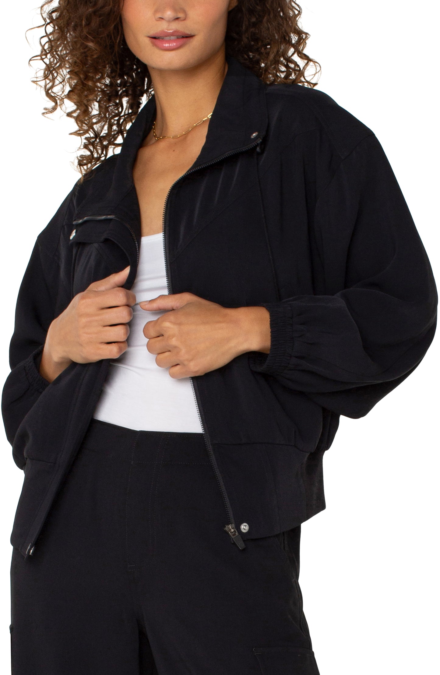 Zip up dolman jacket