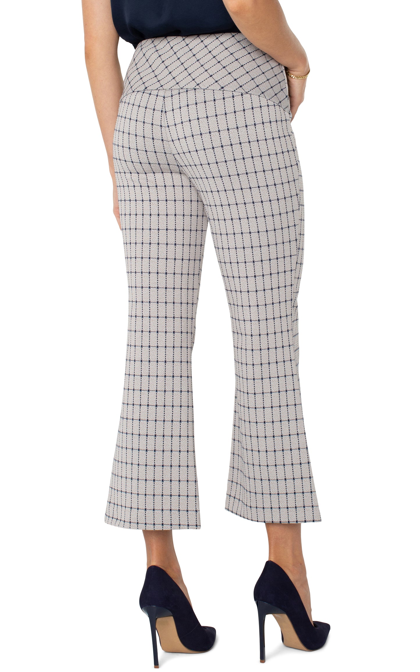 Stella Kick Navy and Tan Grid Pant