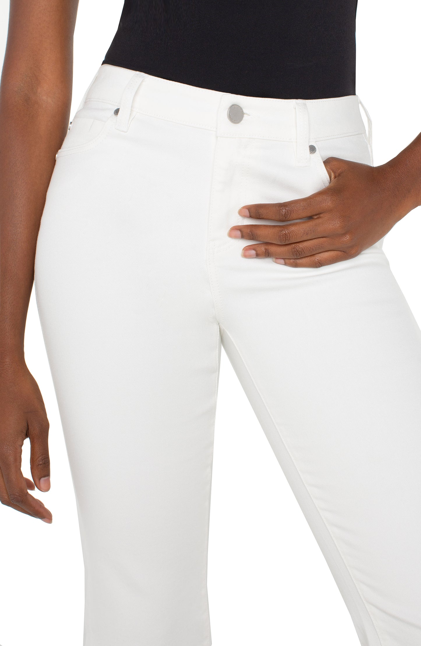 White Hanna Crop Flare Jeans