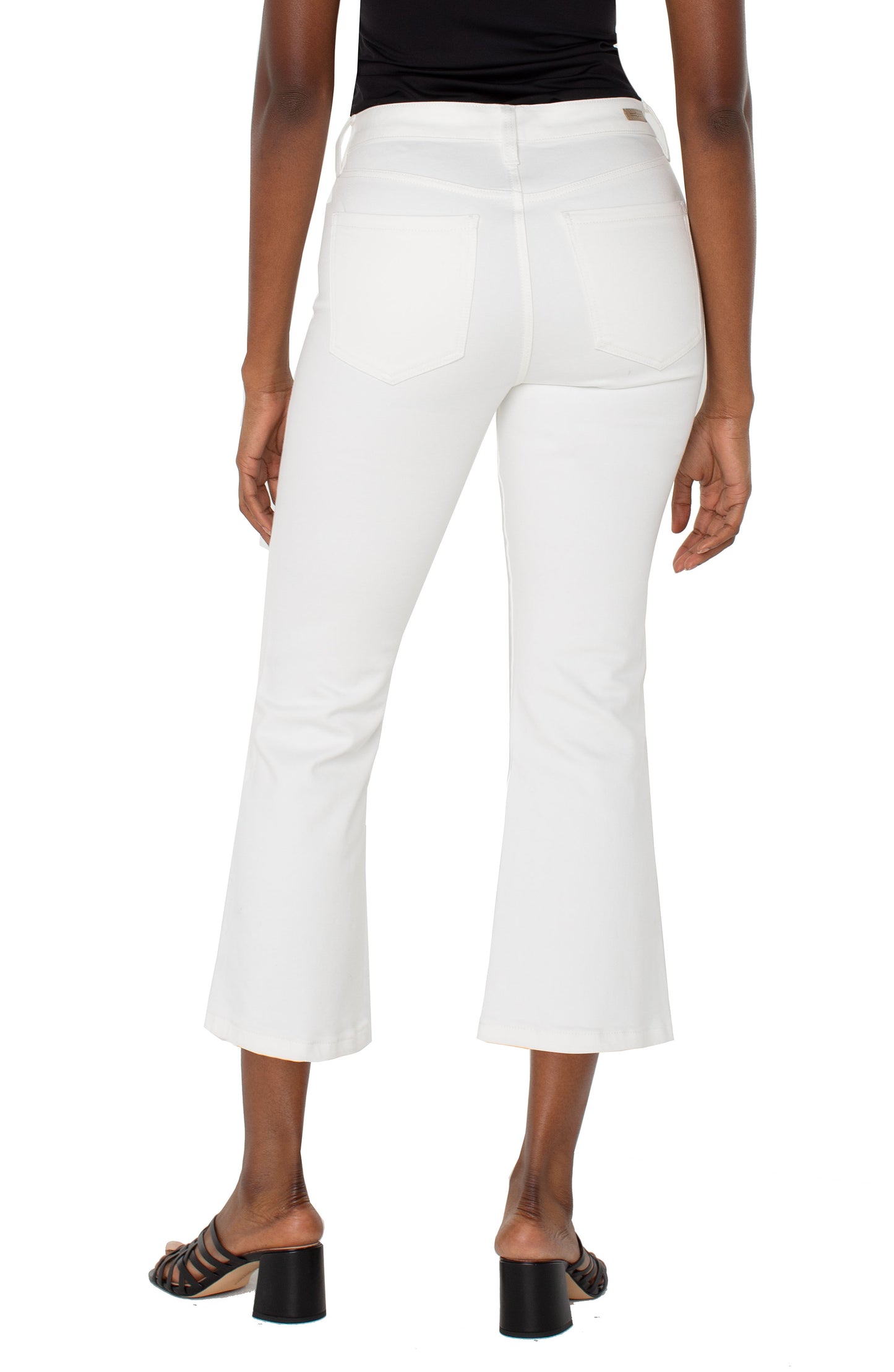 White Hanna Crop Flare Jeans