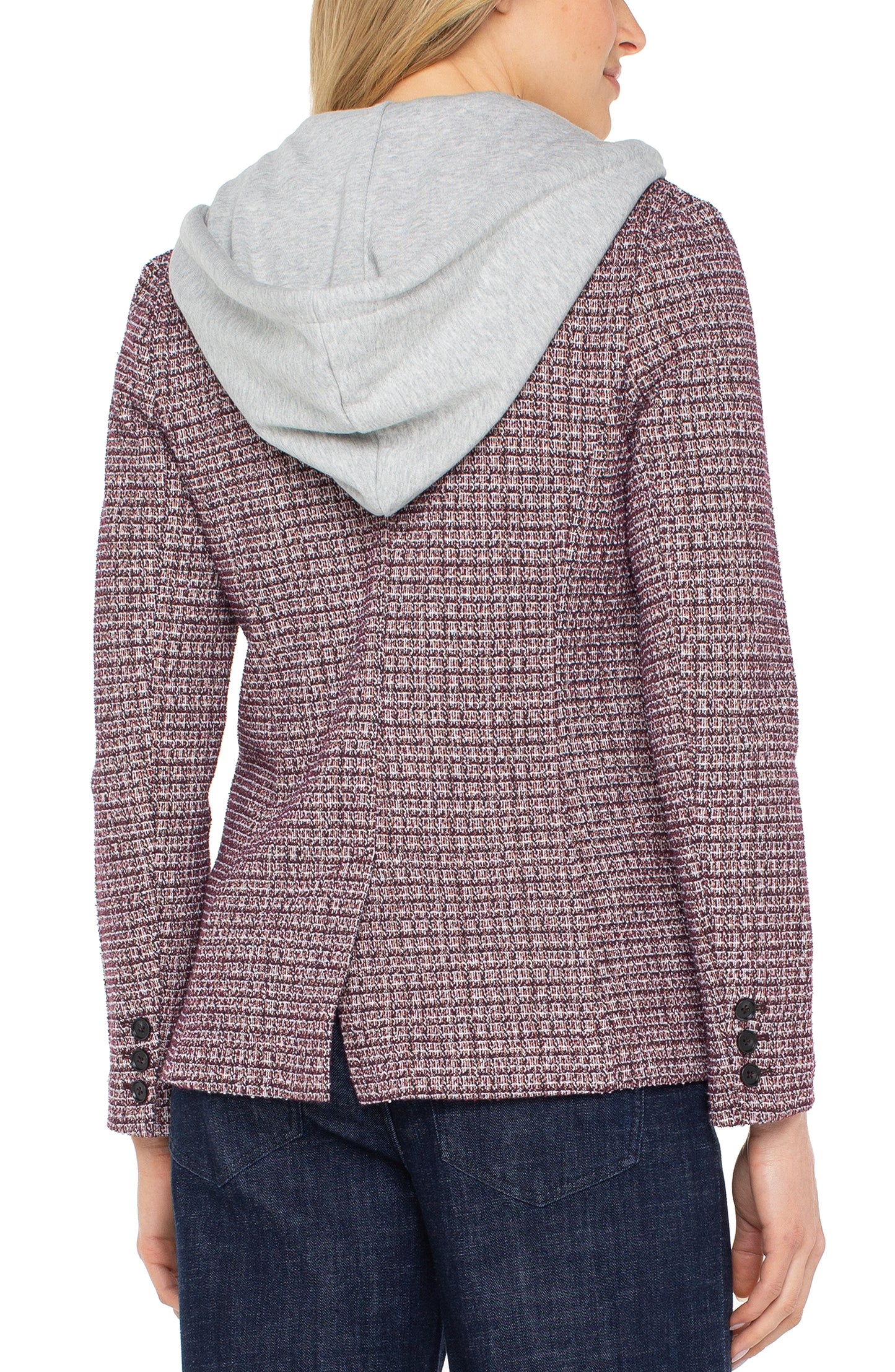 Boyfriend blazer w/ removeable hood