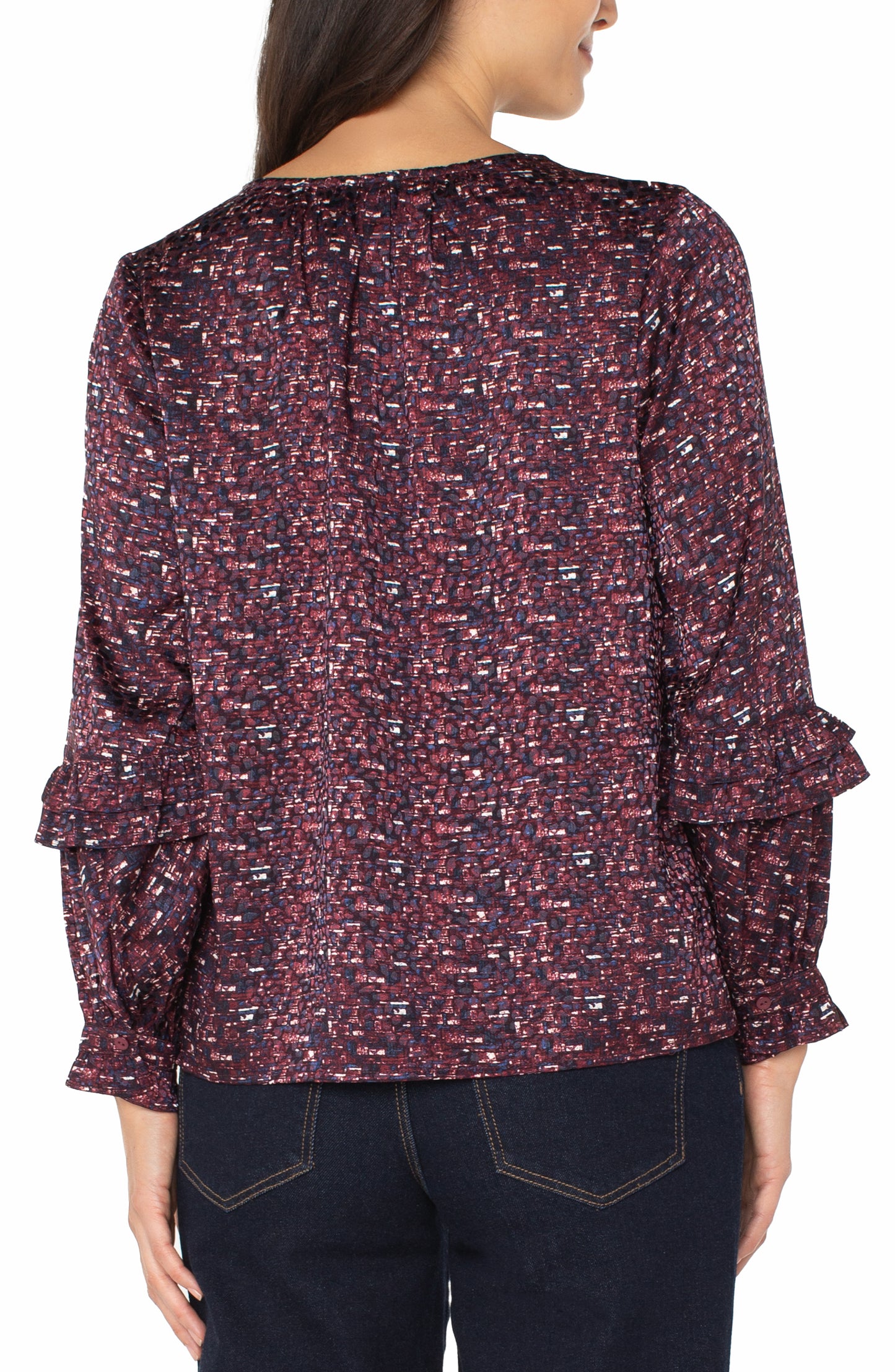 Long Sleeve Blouse with Ruffles