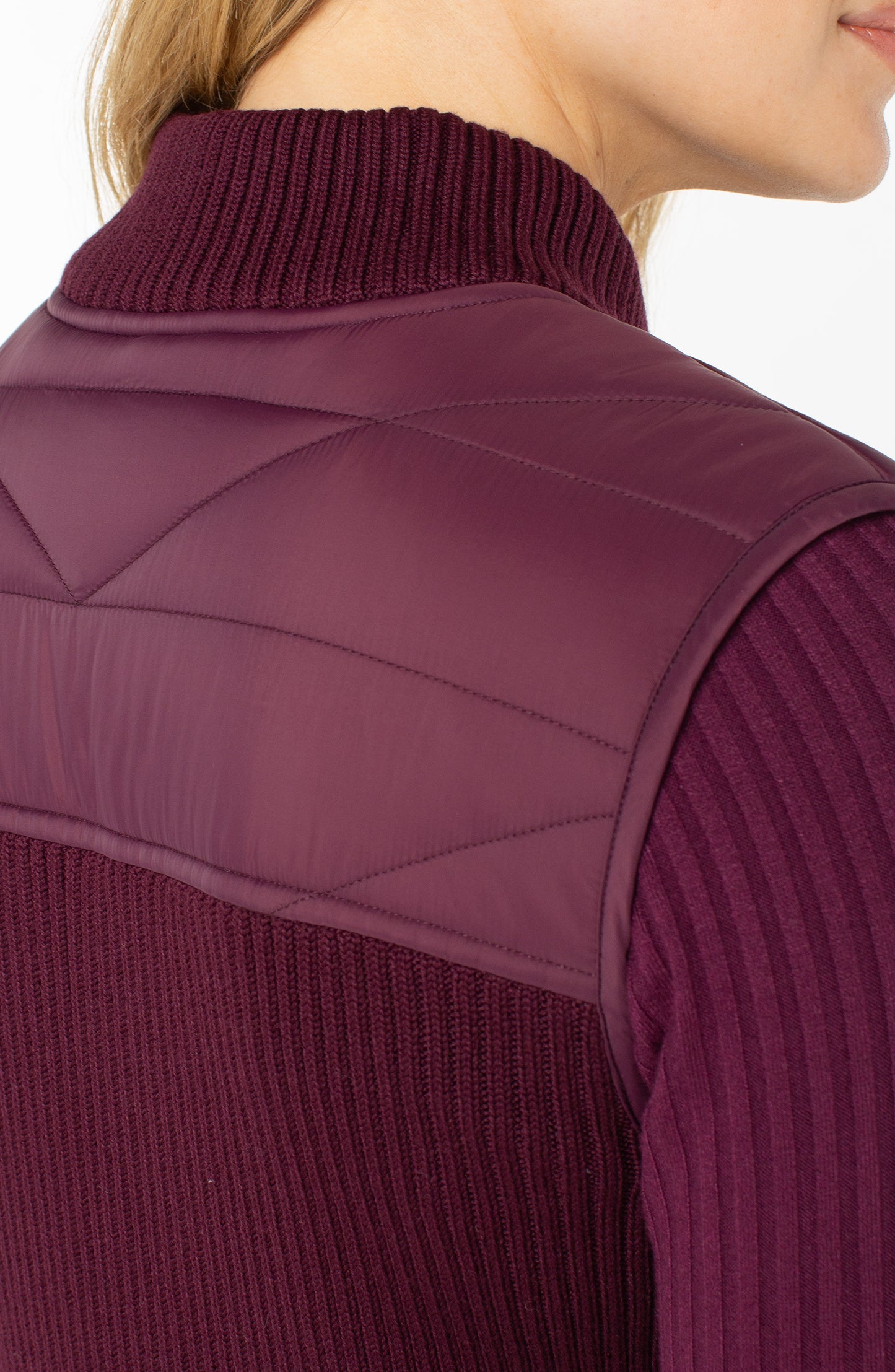Berry Quilted Vest